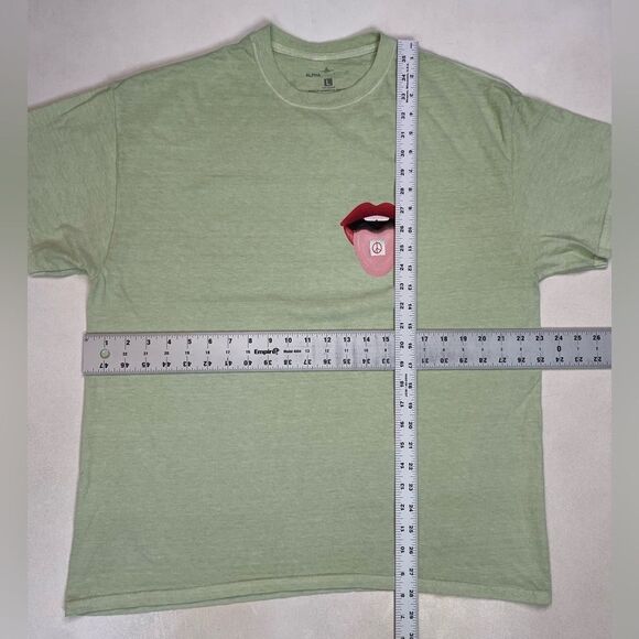 Inner Peace Graphic T-shirt Men Large Green Short Sleeve - Picture 6 of 6